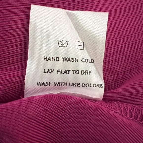 NSR Nordstrom Womens Long Sleeve Open Back Midi Dress Fuchsia Pink size Large - Picture 14 of 15